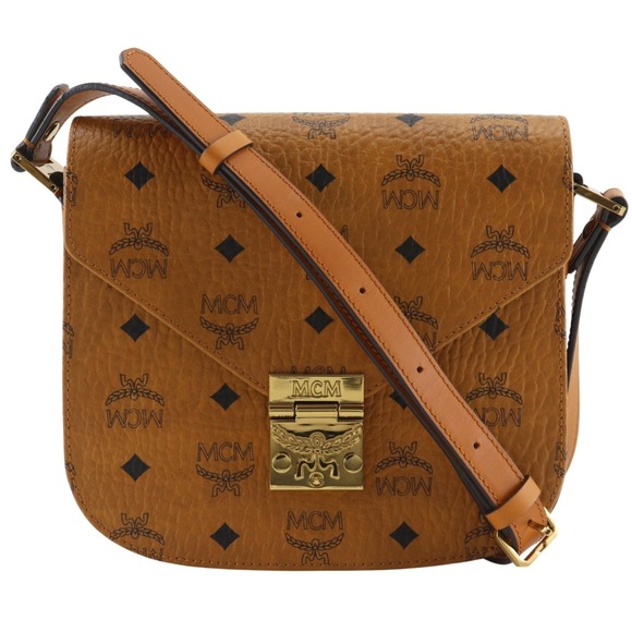 OTHERS Handbags - MCM Patricia Shoulder Bag, Visetos Pattern, PVC, Brown, Flap, Women's.